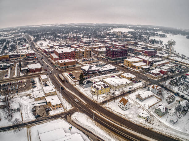 istock Aerial View of Albert Lea, Minnesota during Winter 1339355119
