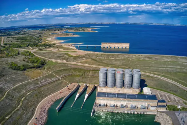 Aerial View of the Third Largest Man Made Lake in the United States