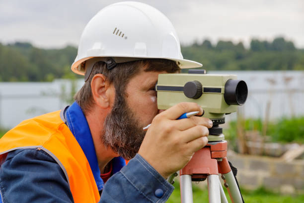 istock A male engineer works with the optical level on site. 1339362443