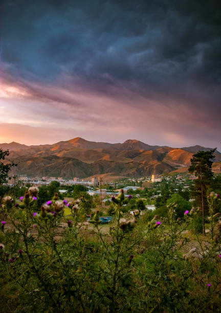istock Amazing cityscape at sunset. Vanadzor. 1339362655
