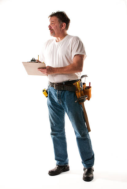 Contractor Itemizing stock photo