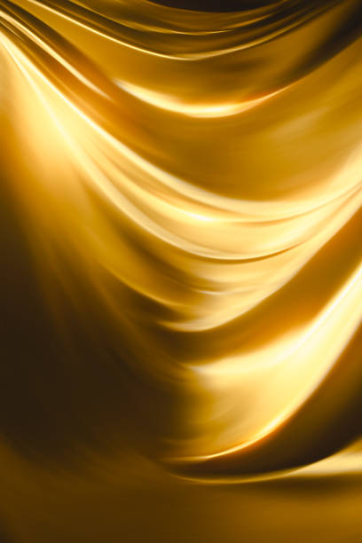 istock Gold Satin Silky Cloth for podium background, 1339369888