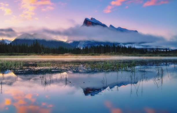 istock Bright Summer Sunrise At Vermilion Lakes 1339376096