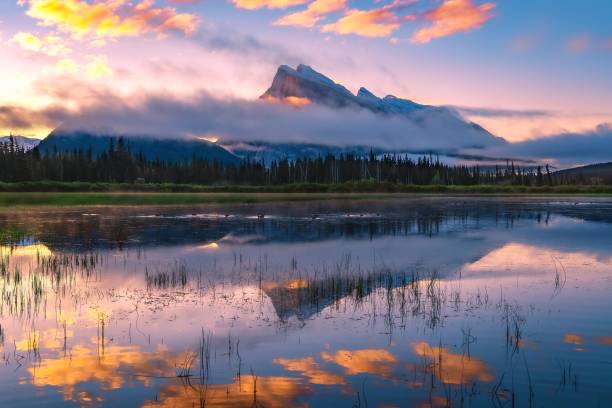 istock Colourful Summer Sunrise At Vermilion Lakes 1339376097