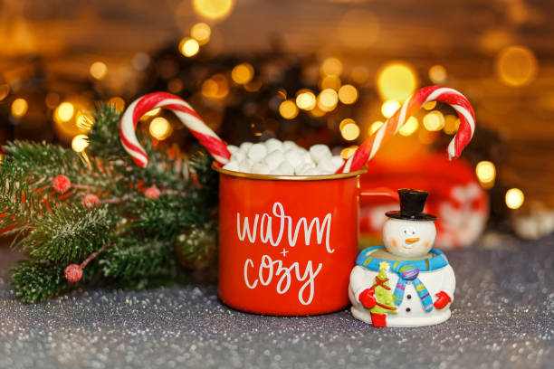 istock Cozy home atmosphere. Festive mood. Hot chocolate with marshmallows. 1339376181