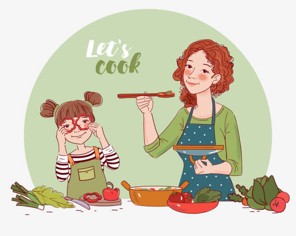 30+ Family Making Stew Illustrations, Royalty-Free Vector Graphics ...