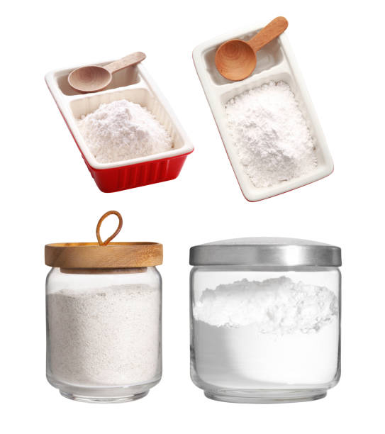 istock Group of flour in container isolated on white background 1339394574