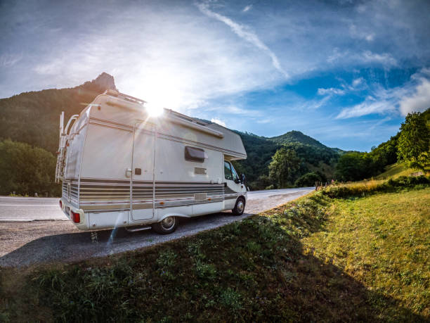 istock RV Camper - Fill your vacation, travel by caravan 1339397988
