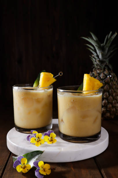 istock Jus nanas yoghurt or peneapple juice with yoghurt. 1339399753