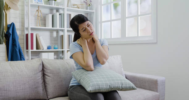 istock asian housewife having neck ache back ache 1339399874
