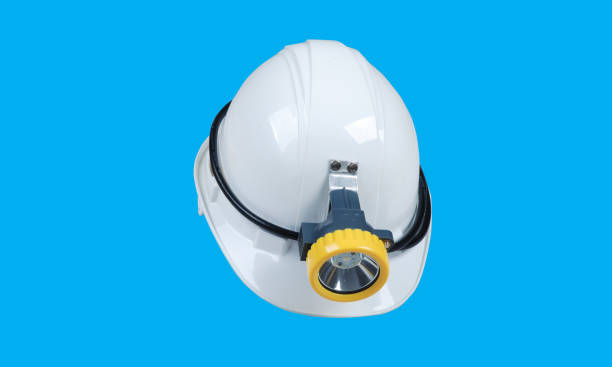istock Helmets for miners, equipped with lights 1339403997