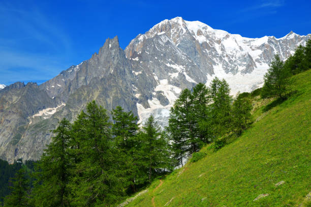 istock View on Mont Blanc ( Monte Bianco ), Aosta valley, Italy. 1339406408