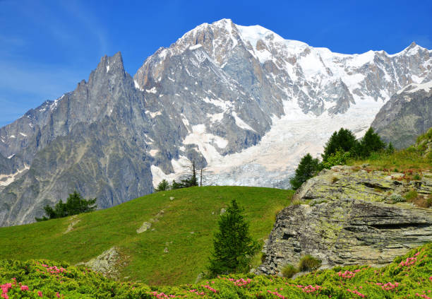 istock View on Mont Blanc ( Monte Bianco ), Aosta valley, Italy. 1339406598