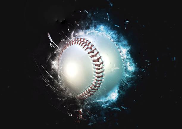 istock Artistic baseball ball illustration 1339409683