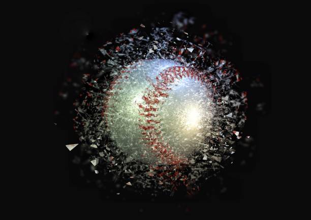 istock Artistic baseball ball illustration 1339409702