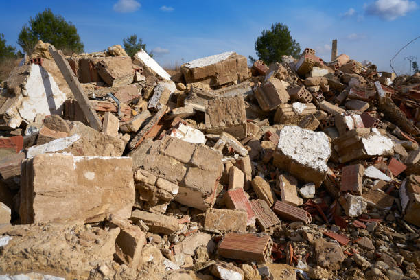 istock Debris of destroyed house of bricks 1339411587