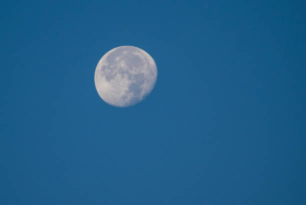 The moon photographed during the day.