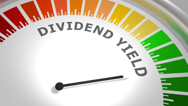 istock Abstract measuring device panel of dividend yield 1339415479