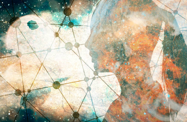 istock Head of woman textured by stars and nebula 1339417015