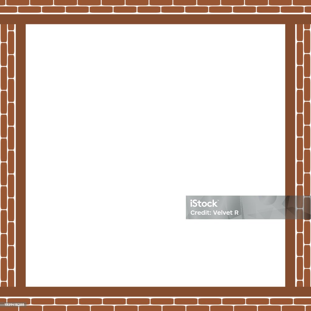 Brick Rectangular Frame Brick Frame Stock Illustration - Download Image Now - Backgrounds ...
