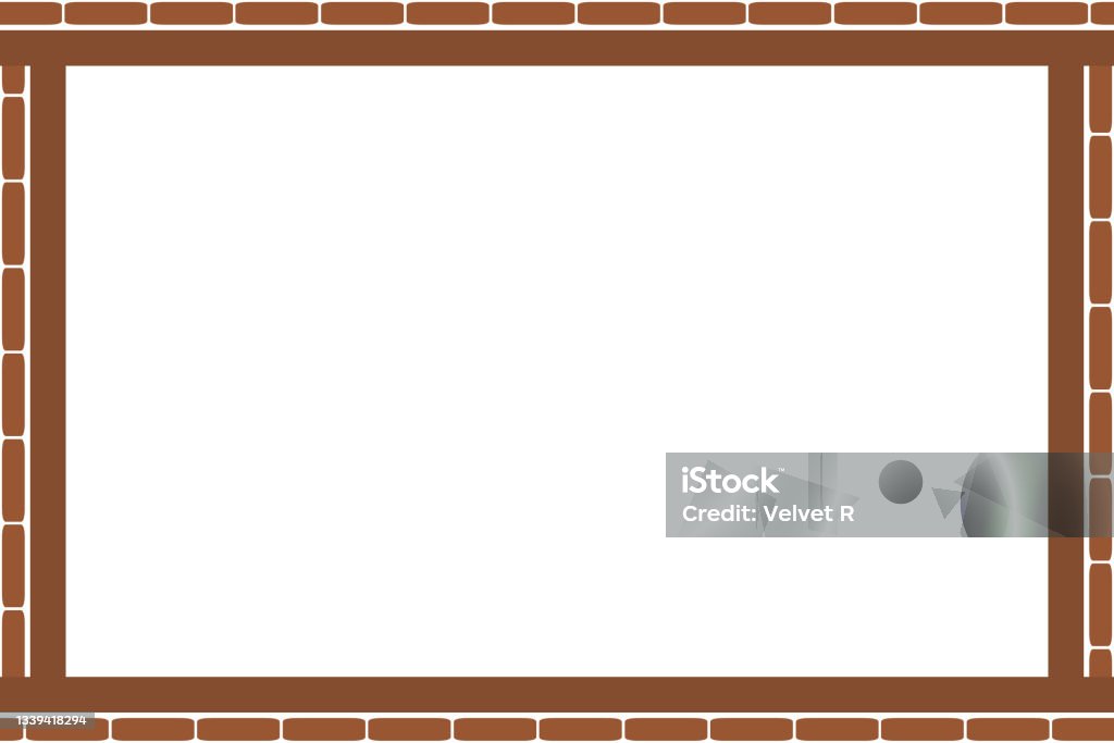 Brick Rectangular Frame Brick Frame Stock Illustration - Download Image Now - Backgrounds ...