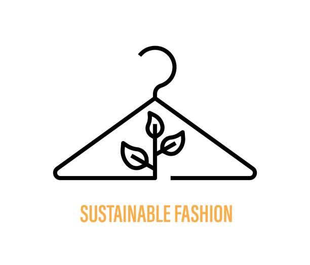 Vector logo design template and emblem sustainable fashion concept. Vector logo design template and emblem sustainable fashion concept. sustainable fashion stock illustrations