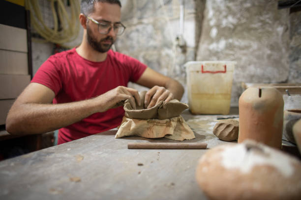 istock Portrait of man making the pottery 1339446557