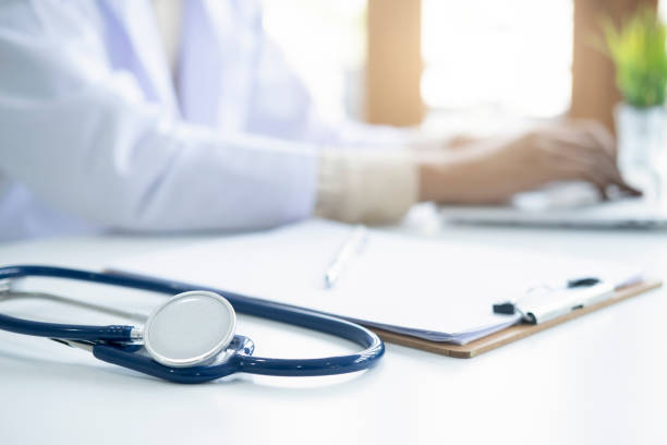 istock Doctor medical work with laptop 1339447874