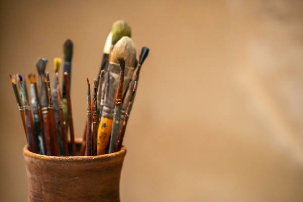 istock Artistic brushes for oil and acrylic painting. 1339449209