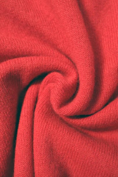 Vintage red cashmere fabric