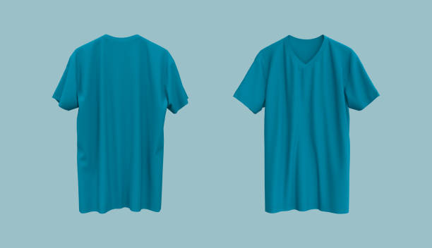 istock men's short-sleeve t-shirt mockup in front, and back views 1339454838