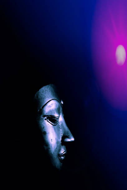 istock Buddha face meditating. Consciousness and the mind concept image 1339454846