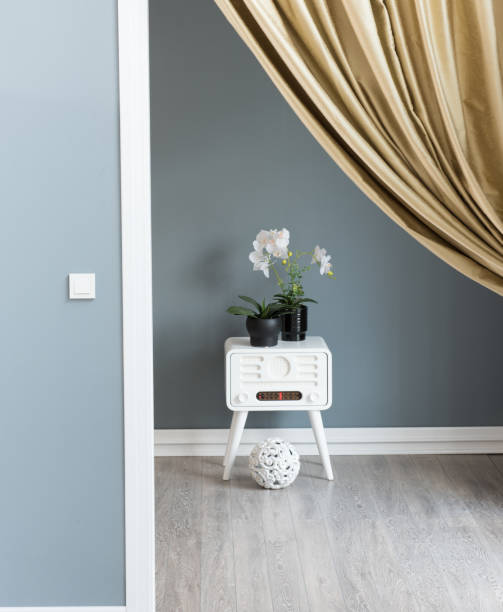 istock modern home interior living room with gray wall 1339454942