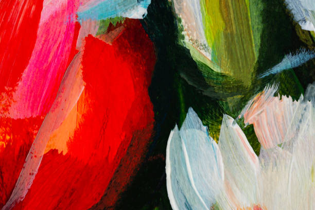 Multi-colored oil painting. Abstract artistic bright background