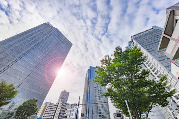 istock Buildings in Tokyo with beautiful sunlight 1339456956