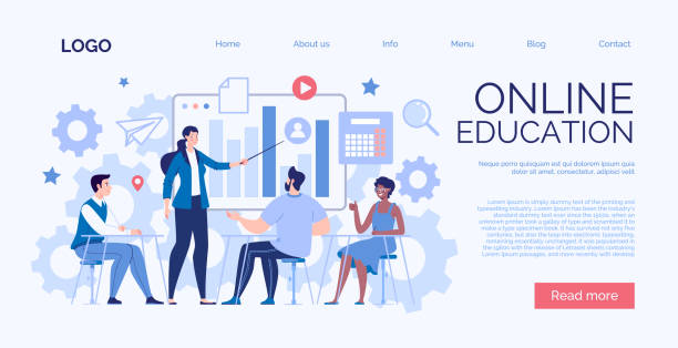 Training. Business Team Training, leadership development. Business concept. Teamwork. Success through collaboration and partnership. Collective thinking, brainstorming, joint search for creative solution. conference table stock illustrations