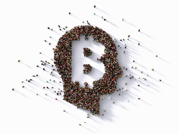 istock Bitcoin Concept - Human Crowd Forming Bitcoin Symbol Inside Of A Human Head Shape 1339463211