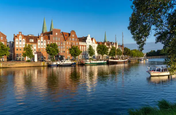 Photo of The old city center of the Hanseatic City of LÃ¼beck (Hansestadt LÃ¼beck), Northern Germany. Cradle and de facto capital of the Hanseatic League. A UNESCO World Heritage Site.