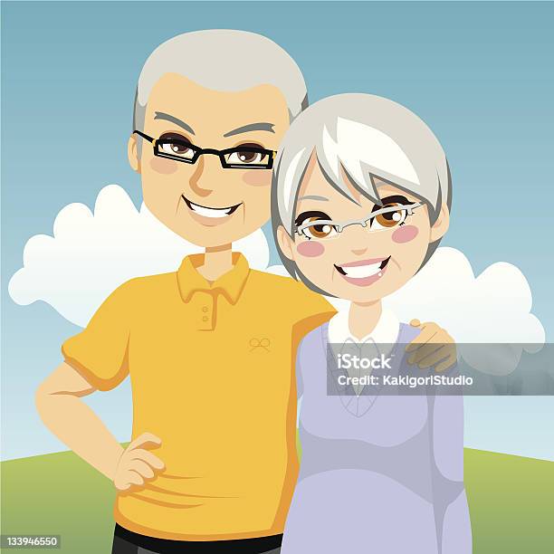 年配のカップル - 年配のカップルのベクターアート素材や画像を多数ご用意 - 年配のカップル, 美しさ, 2人