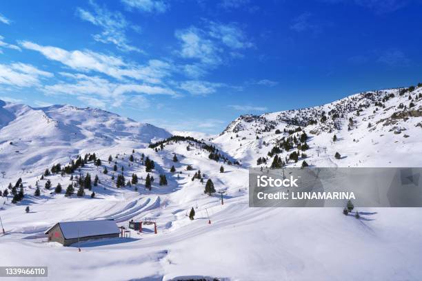 Cerler Sky Area In Pyrenees Of Huesca Spain Stock Photo - Download Image Now - Pyrenees, Skiing, Spain
