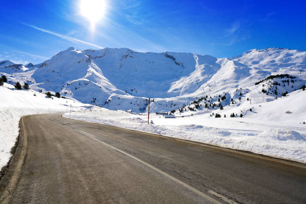 istock Cerler snow road snow Huesca Pyrenees Spain 1339466536