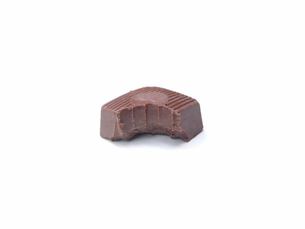 istock sweet dark chocolate with bite mark, white background 1339469291