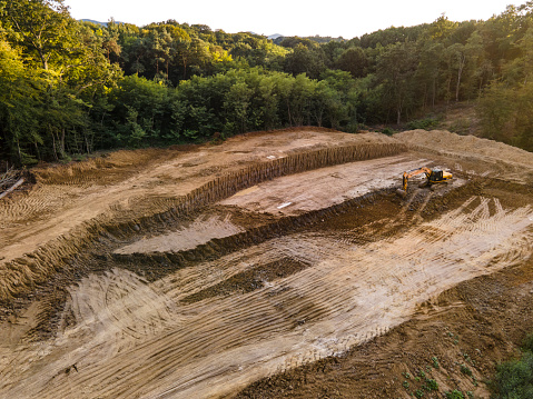 Clay Pit From Drone Point of View.