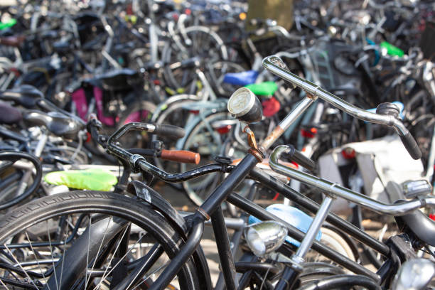 istock Bicycles parking in a city 1339472364