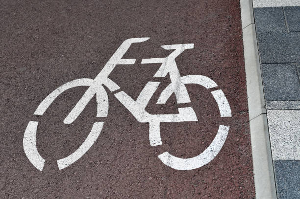 istock Separate bicycle lane for riding bicycles 1339473460