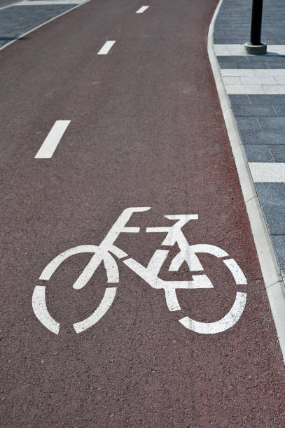 istock Separate bicycle lane for riding bicycles 1339473466
