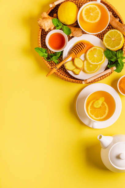 istock Green tea with lemon, ginger and honey 1339481554