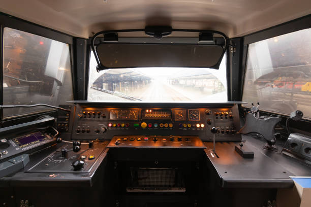 cockpit do old train icm - vista da cabina - fotografias e filmes do acervo