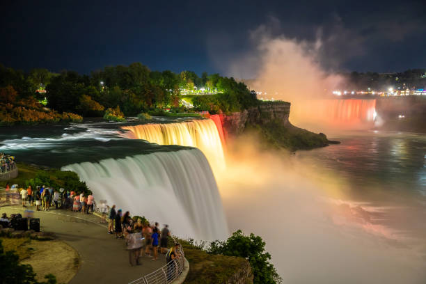 istock American falls, Niagara falls at Night 1339487507