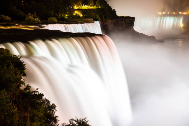 istock American falls, Niagara falls at Night 1339487525